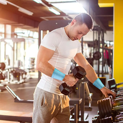 Blue Prewrap,Prewrap Athletic Tape,6 Roll Pre wrap Headbands for Hair Soccer,Foam Underwrap Sports Wrap for Ankles Wrists Hands Knees Elbows 2.75 Inches X 12 Yards