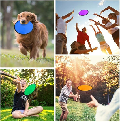 Foldable Flying Disc or Fan Folding Pocket Discs Set Folding Flying Beach Party Favors for Teens Summer Outdoor Activity Flying Fan for Birthday Party Halloween Christmas