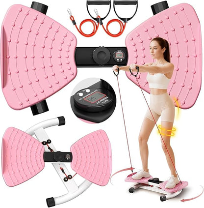 Waist Twisting Machine Fitness Tool, Ab Twister Board with the Smart LED Digital Monitor, 330LBS Capacity & 20dB Ultra-Quiet, Anti-Slip Home Gym Workout Equipment for Women Belly Fat
