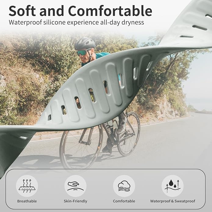 Silicone Sport Band Compatible with Whoop 4.0 Band for Men Women,Soft Comfort Durable Replacement Wristbands for Whoop 5.0 Silicone Bands