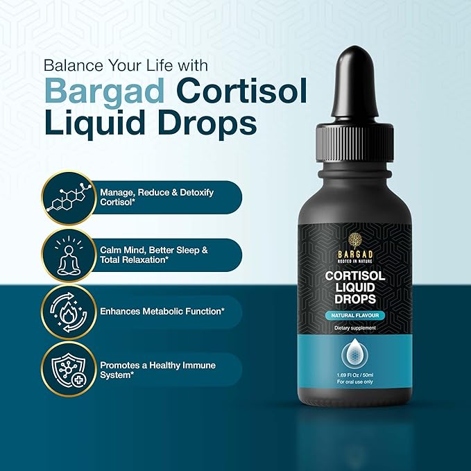 Cortisol Drops ??Natural Herbal Liquid Supplement for Daily Stress Support, Mood Balance & Adrenal Health ??Calming Botanical Extracts ??Alcohol-Free Formula ??2 fl oz