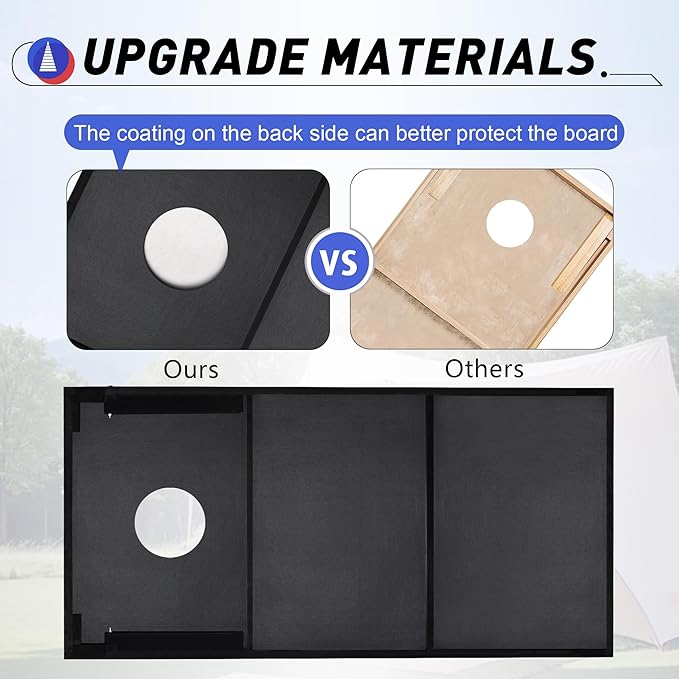 4x2 Ft Cornhole Boards Set, Premium Regulation Size Cornhole Boards with 8 All-Weather Bean Bags, Carrying Case and Scoreboard