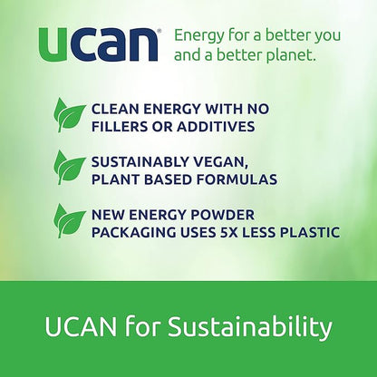 UCAN Energy + Plant Protein Powder - Vegan Plant Based Protein 20g Pea Protein with Amino Acids EAAs & BCCAs - Keto Protein Powder - No Added Sugar, Gluten-Free - Vanilla - 12 Servings