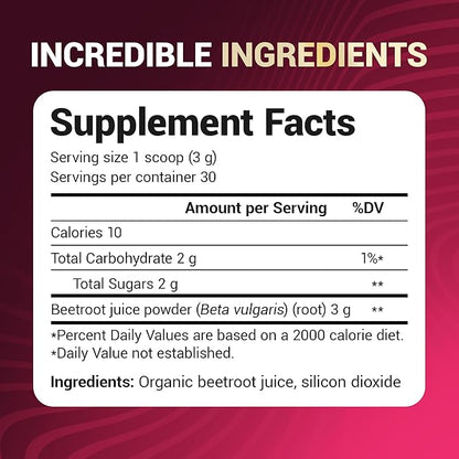 Dr. Berg Raw Organic Beet Powder from Real Earth-Grown Beets ??USDA Certified Organic Beet Root Powder to Support Nitric Oxide Levels, Energy, Blood Flow, & Heart Health* ??30 Servings
