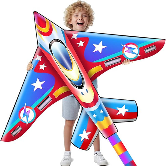 Xida Kites for Kids Ages 4-8, Large Kite for Adults, Easy to Fly Beach Kites with Handle and