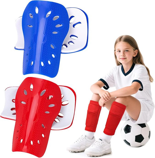 2 Pairs Shin Guards Soccer for Kids,Shin Pads Extra Lightweight Breathable Slide in Shin Guard for Football Training Match Outdoor Activities Protective Slip-in Shin Guards for Boys Girls