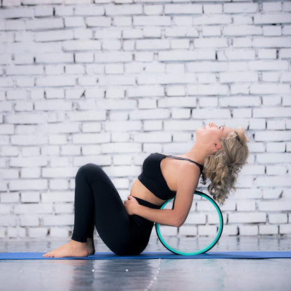 Yoga Wheel for Back Pain Relief - Beginners Guide & Strap Included