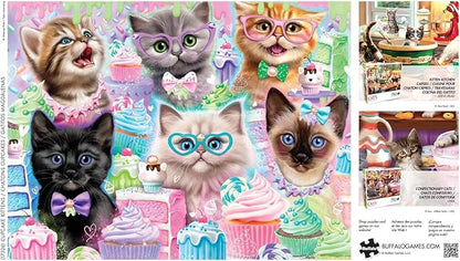 Buffalo Games - Sheena Pike - Cupcake Kittens - 750 Piece Jigsaw Puzzle for Adults -Challenging Puzzle Perfect for Game Nights - Finished Size is 24.00 x 18.00