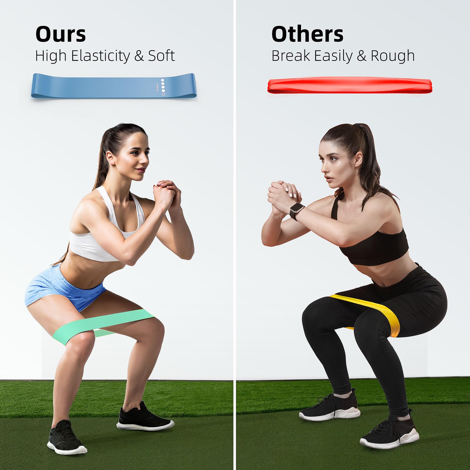 Resistance Bands for Working Out, 5-Pack Elastic Loop Exercise Bands for Strength Training