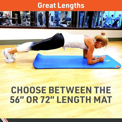 Body Sport Non-Slip Exercise Mat for Men & Women, Thick Foam Surface for Yoga, Pilates, Fitness & Aerobic Workouts