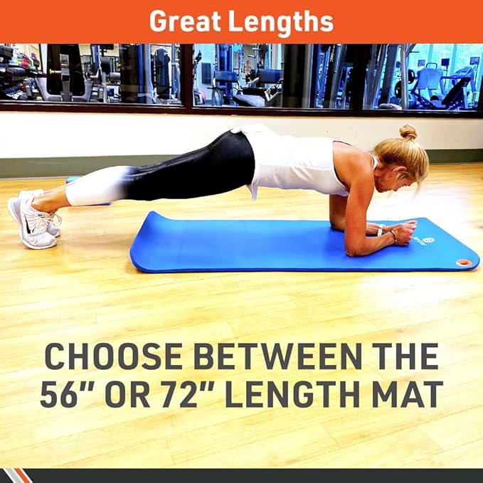 Body Sport Non-Slip Exercise Mat for Men & Women, Thick Foam Surface for Yoga, Pilates, Fitness & Aerobic Workouts