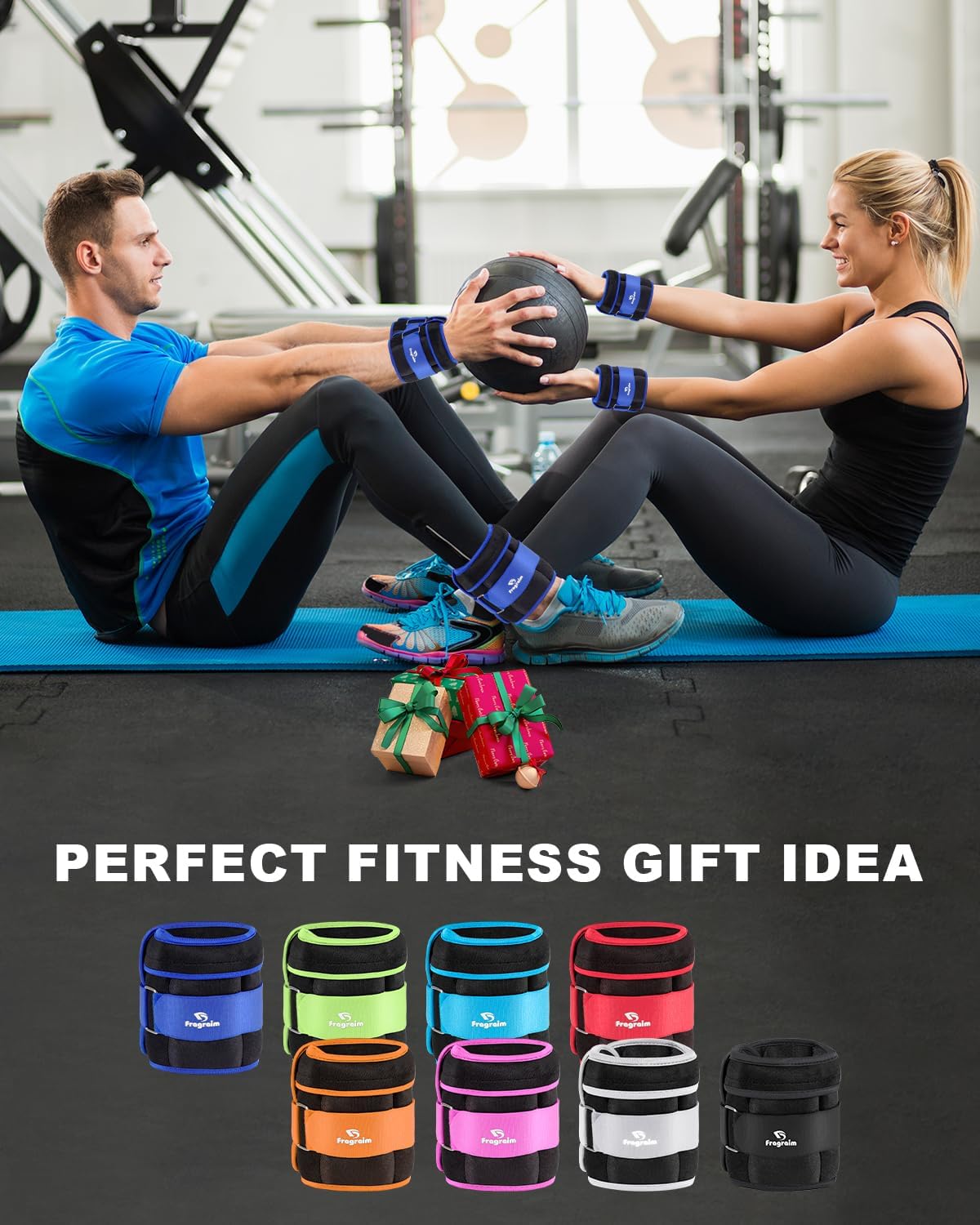 Adjustable Ankle Weights 1-5 LBS Pair with Removable Weight for Jogging, Gymnastics, Aerobics