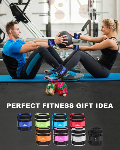Adjustable Ankle Weights 1-5 LBS Pair with Removable Weight for Jogging, Gymnastics, Aerobics
