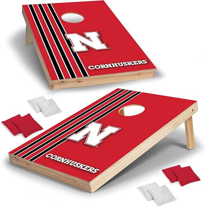 2' x 3' Solid Wood Cornhole Set with Direct Print HD Team Graphics – Great Gift for Any NCAA Fan! Bean Bag Toss Family Outdoor Games