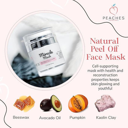 Hydrating Face Mask with Beeswax, Avocado Oil, Pumpkin, and More ??Gently Removes Dead Skin Cells ??Miracle Mask (1.7 oz)