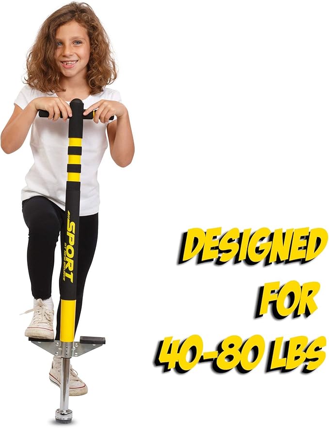 New Bounce Pogo Stick for Kids - Pogo Sticks, 40 to 80 Lbs - Sport Edition, Quality, Easy Grip, PogoStick for Hours of Wholesome Fun