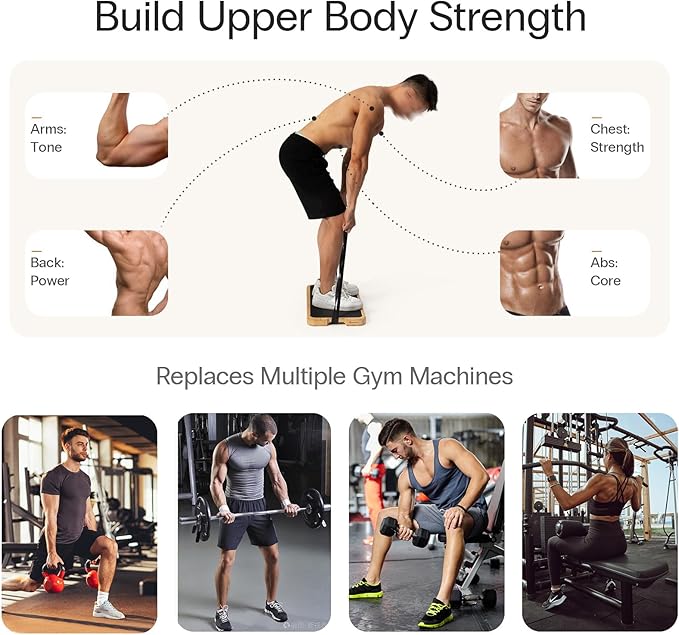 StrongTek Resistance Bands Training Board, Bamboo Exercise Platform (24" x 12.5" x 1.6"), Non-Slip Grip & Feet, No Assembly, Supports 1000 lbs for Strength & Full-Body Workouts