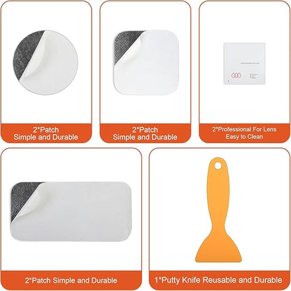 4pcs Self-Adhesive Trampoline Patch Repair Kit, Rectangular Patches Accessories for Holes or Tears in Trampoline Mats