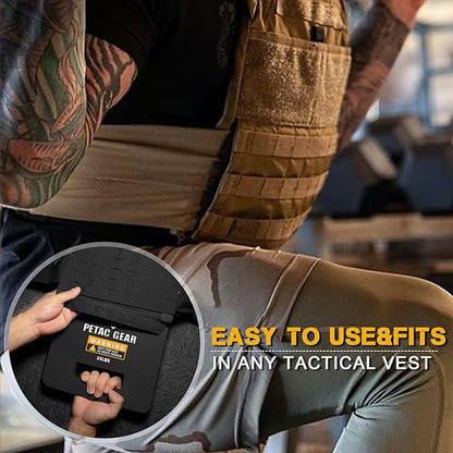 PETAC GEAR Tactical Weights Plates For Weighted Vest For Men Workout,5/10/15/20 LBS Weight Strength Training Vests Equipment Workout Gear