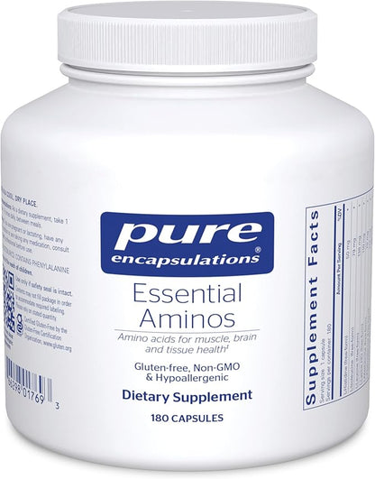 Pure Encapsulations Essential Amino Acids - Muscle Recovery Support & Health* - with Leucine, Threonine & Tryptophan - 180 Capsules