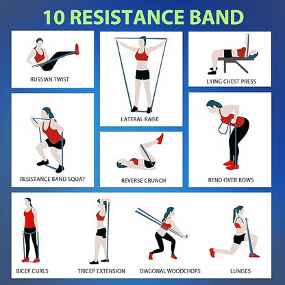 LEEKEY Resistance Bands Set for Pull-Up Assistance & Full-Body Training, Multi-Level Exercise Bands with Bag for Home Workouts, Physical Therapy, Strength Training (Men/Women)