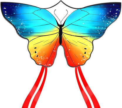 Butterfly Kites for Kids and Adults, Easy to Fly Large Single Line Kite for Boys and Girls - 55" x 28" Beach Kite for Beginners, 300ft String Handle Included