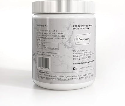 Centenarius Nutrition Creapure® Creatine Monohydrate Powder Supplement - Creatine for Women and Men - Unflavored Micronized Creatine Powder for Strength & Endurance
