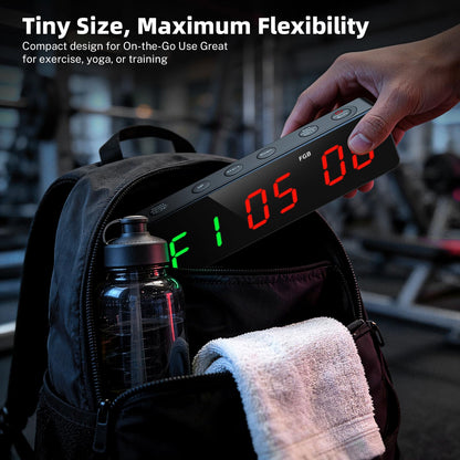 Tempospark Portable Workout Timer, Workout Clock for Home Gym Garage Boxing, Gym Timer Clock with
