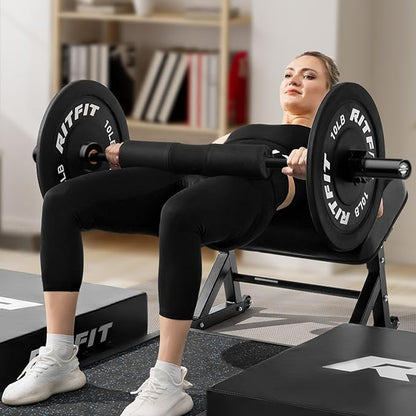 RITFIT Olympic Barbell 4ft/4.8ft/6ft - 2 Inch Weight Bar for Strength Training, Weightlifting, Squat, Deadlift, Bench Press, Curl, Overhead Press - 350lbs/500lbs Capacity