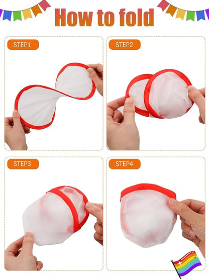 Gejoy Foldable Flying Disc Fans Bulk with Bags 9.8 Inch DIY Sublimation Handheld Cooling Fan Beach Flying Disc for Summer Outdoor Games Activities Birthday Wedding Party Favors