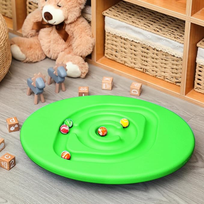 Maze Balance Board for Kids Plastic Wobble Rocker Balance Board with Mini Balls Load 170lb for Balancing Exercise Equipment Game Girls Boys Physical Therapy, 18.5 x 14.57 Inches
