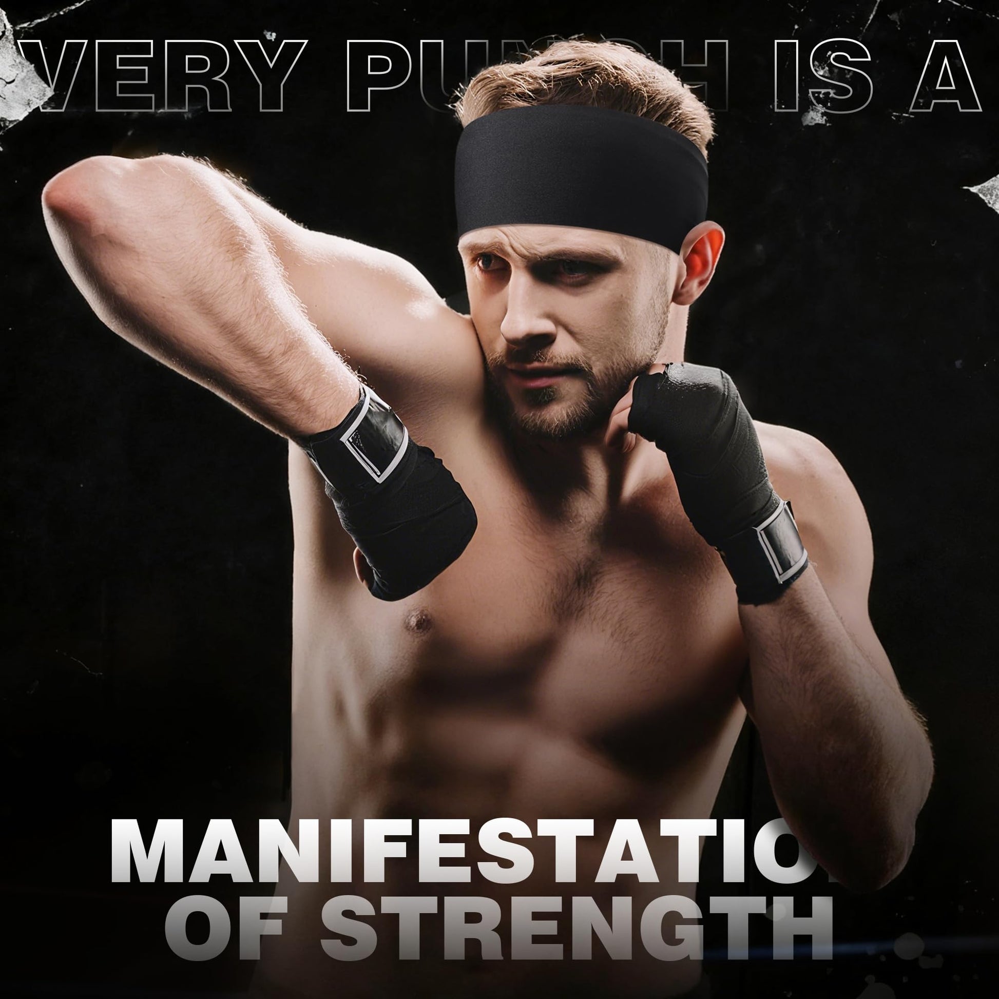 7 Pack Sports Headbands for Men, Sweat Absorbent Non Slip Elastic Headband, Quick Dry Workout