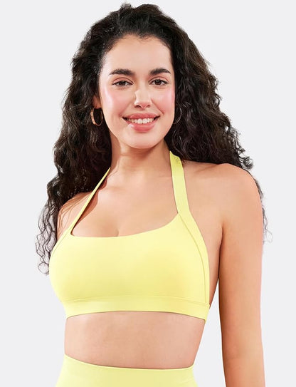 VOYJOY Sports Bras for Women Basic Wireless Bra Crop Workout Yoga Bra Sexy Tank Top