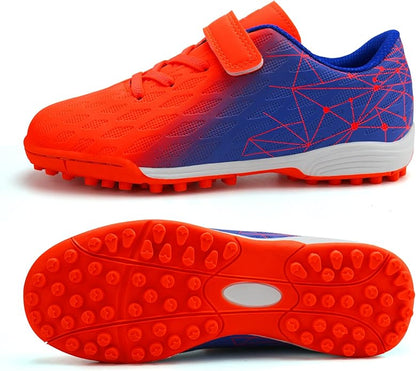 brooman Kids Indoor Soccer Shoes Boys Girls Soccer Cleats Athletic Turf Shoes
