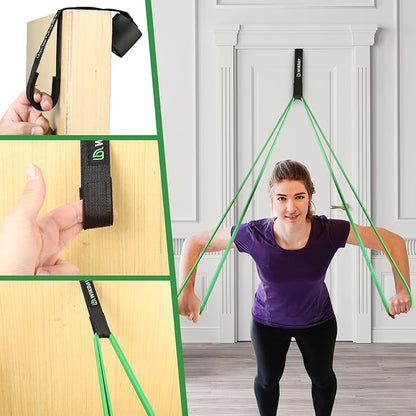 Resistance Bands, Pull Up Bands, Workout Bands for Exercise, Thick Heavy Resistance Band Set with Door Anchor, Elastic Bands for Body Stretching, Crossfit Training at Home/Gym Men & Women Women