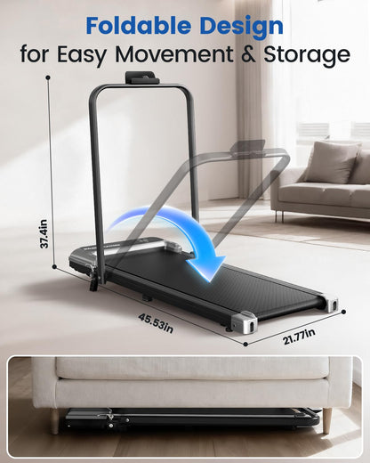 Walking Pad Treadmill for Home, Walking Pad with Incline and Handle Bar