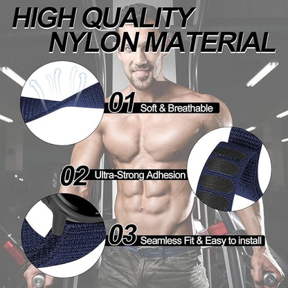 22mm Sport Ankle/Arm Band Compatible with Amazfit Helio, Quick Release Breathable Nylon Bicep Strap Replacement for Garmin Venu 3/Venu 2/Vivoactive 4 & Forerunner 570-47mm/265/255/255 Music