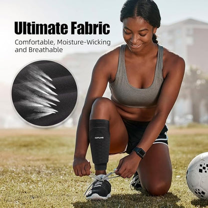 Soccer Shin Guards for Kids Youth Adults, Shin Guard Soccer Sleeves for 2-18 Years Old Boys Girls Men, Calf Compression Sleeve with Honeycomb Pads, Espinilleras de Futbol para Hombres