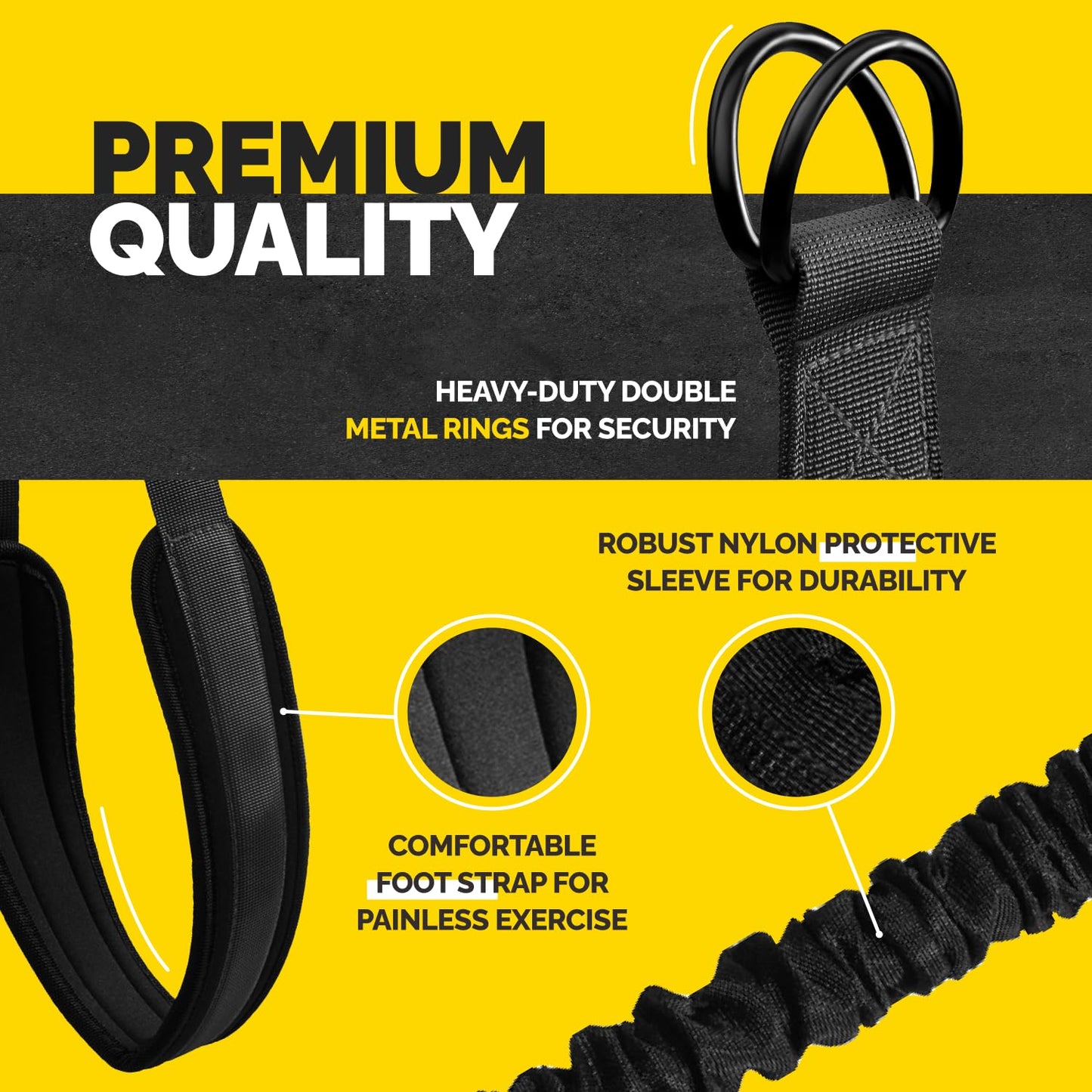Pull Up Assistance Bands Set with 4 Levels, Adjustable Strap and Foot Rest