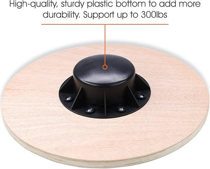 Yes4All Versatile Wooden Wobble Balance Board, Balance Trainer for Mobility Training, Standing Desk, Core Training, Exercise Balance Stability Trainer