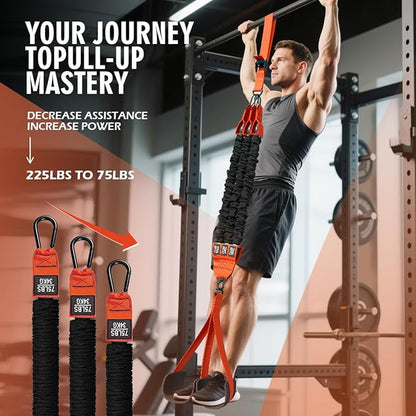 LEEKEY Resistance Bands, Exercise Bands with Handles,Pull Up Assist Bands - Bands for Working Out,Band for Men and Women Fitness Training, Physical Therapy,Home Workouts