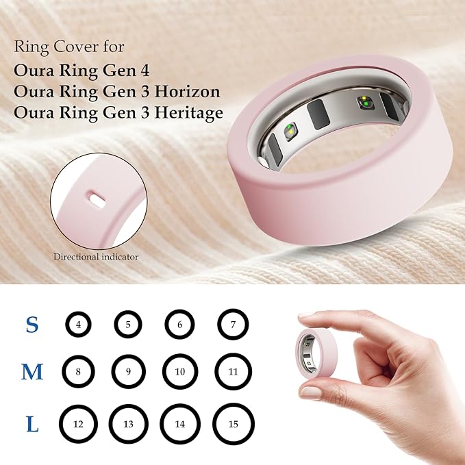 15 Pack Cover Compatible with Oura Ring Gen 4/Gen 3 Horizon/Gen 3 Heritage, Anti-Scratch Silicone Case for Oura Ring Protector for Women Men Working Out Gym, Support Charging with Cover on