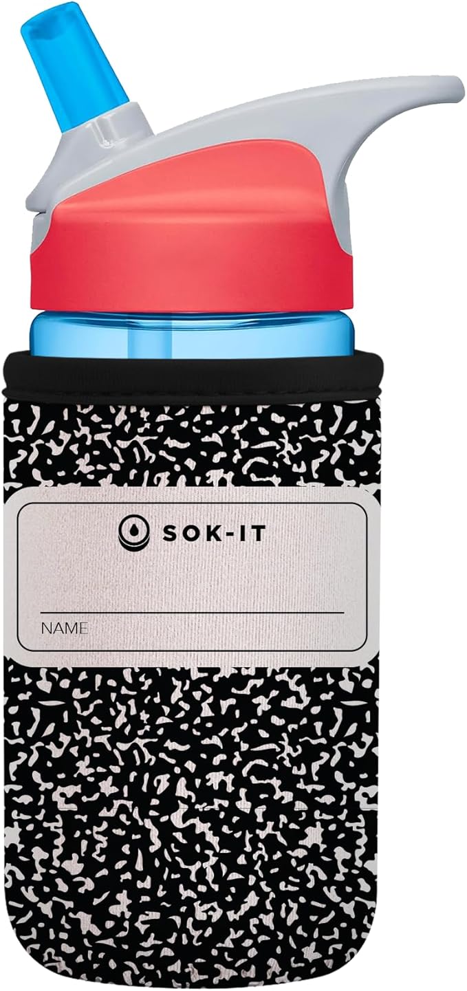 Sok It BotlSok Water Bottle Sleeve Insulated Neoprene Cover (Compose Yourself, Fits 12oz CamelBak or Nalgene)