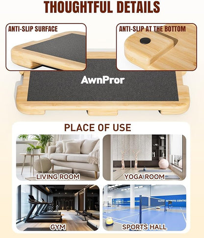 Resistance Band Foot Plate,Wood Non-Slip Exercise Platform Fitness Board for Elastic Band Stretch Bands Pull Up Bands Working Out