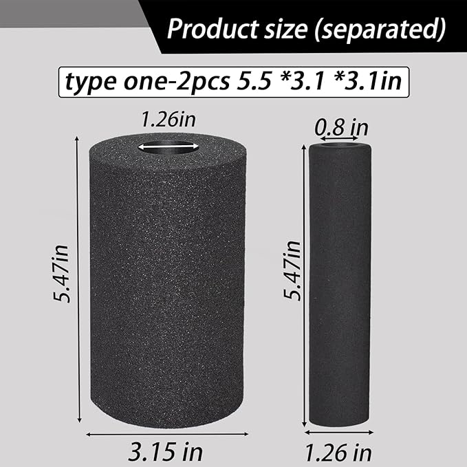 Foot Foam Pads Roller (5.5 * 3.1 * 3.1in), Weight Bench Foam for Inversion Table,Sit Ups,Leg Curl Attachment Extension (Black)