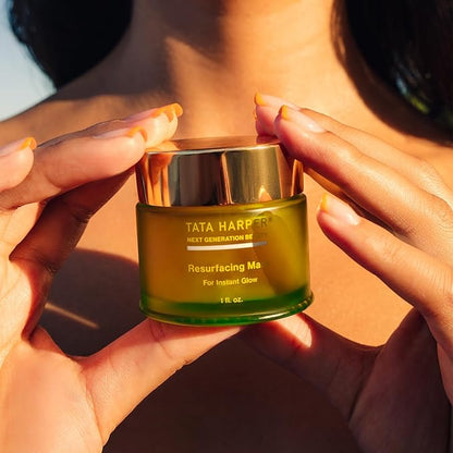 Tata Harper Resurfacing Mask, Instant Glow Face Mask, Gentle Exfoliating Face Mask, Enzyme Mask, Natural Skincare, 30ml