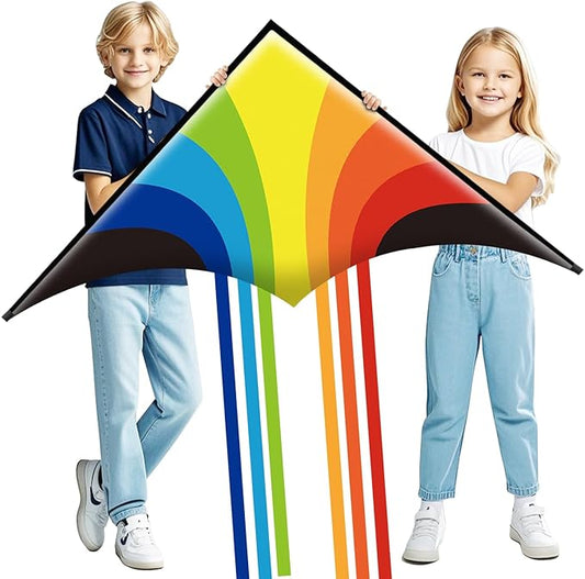 Xida Kites for Kids Ages 4-8, Large Kite for Adults, Easy to Fly Beach Kites with Handle and