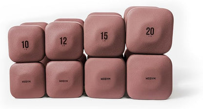 SafeGrip Dumbbells, Anti-Slip, Anti-Roll, Thick Handles, Free Weights, Square Dumbbells for Secure Workouts at Home, Weightlifting, and Personal Training