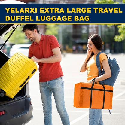 Extra Large Duffle Bag, 39 x 23 x 11 in Travel Big Duffle Bag with Zipper Handle Storage Foldable Waterproof Lightweight Bag for Women Men Travel Moving Camping (Green)