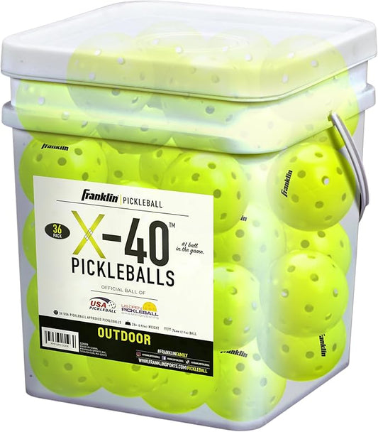 Franklin Sports X-40 Outdoor Pickleballs - Official Ball of USA Pickleball, APP Tour + US Open